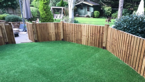 Using artificial grass to create a safe garden zone for disabled use
